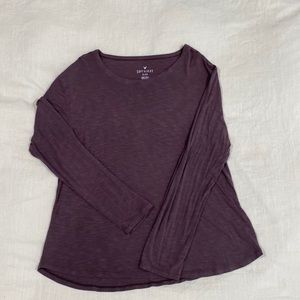 American Eagle long sleep soft & sexy slub shirt plumb